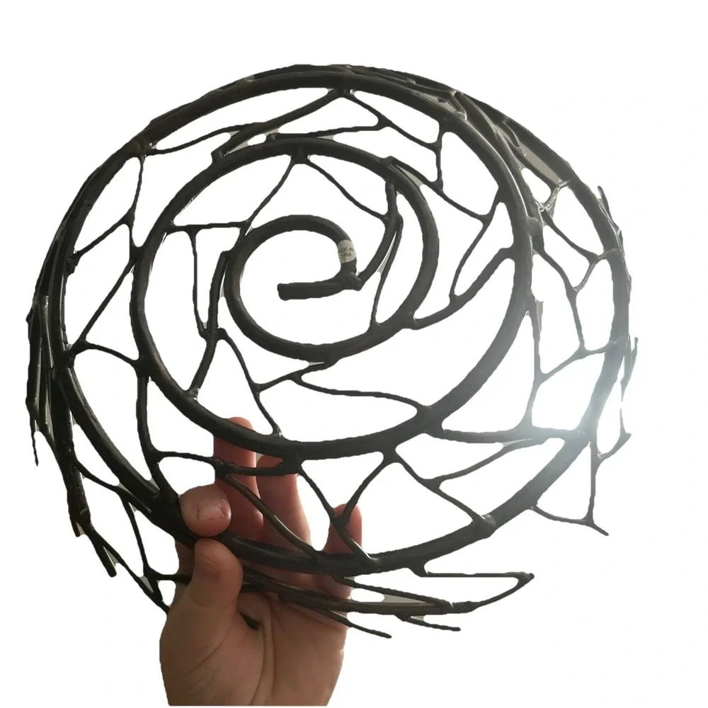 MCM Twig Basket  Dark Patina Centerpiece Handmade 12